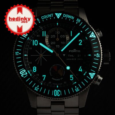Fortis Novonaut N-42 Automatic Chronograph Amadee-24 F2040016 Limited Edition 100pcs (+ pótszíj)