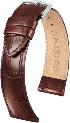 Hirsch Louisianalook bőrszíj L 03427010-2, barna, borjúbőr, hossza L