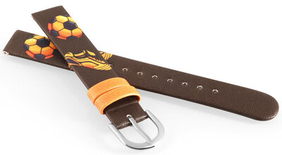 Műbőr szíj JVD JVDRJ7229.2 14mm, barna, gyerek