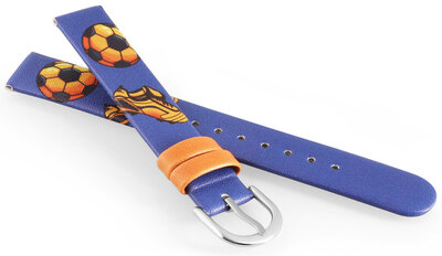 Műbőr szíj JVD JVDRJ7229.3 14mm, kék, gyerek