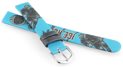 Műbőr szíj JVD JVDRJ7230.1 14mm, kék, gyerek