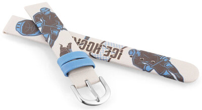 Műbőr szíj JVD JVDRJ7230.2 14mm, fehér, gyerek