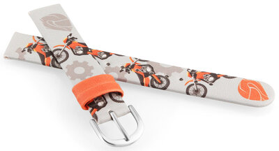 Műbőr szíj JVD RJ7233.1 14mm, szürke, gyerek