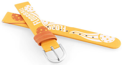 Műbőr szíj JVD RJ7234.2 14mm, sárga, gyerek