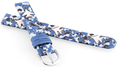 Műbőr szíj JVD RJ7235.3 14mm, kék, gyerek