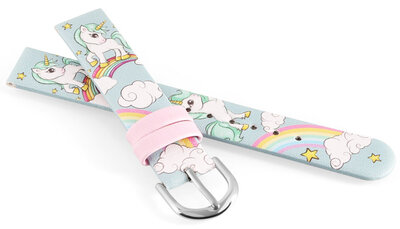 Műbőr szíj JVD RJ7239.2 14mm, kék, gyerek