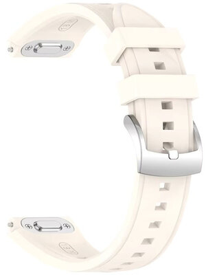 szilikon óraszíj Ricardo 18mm (kompatibilis Huawei Watch GT 6, 41mm), bézs, QuickRelease