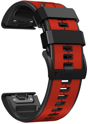 Szilikon pánt Ricardo 22mm (pro Garmin Fenix 8/7/6 (47mm), Epix 2 aj.), piros, QuickFit