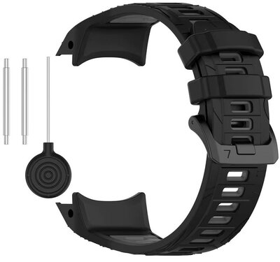 Szilikon óraszíj Ricardo Folgarida 22mm (kompatibilis Garmin Instinct 3 45mm), Black