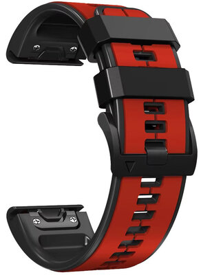 Szilikon pánt Ricardo 26mm (pro Garmin Fenix 8/7X/6X (51mm), Tactix aj.), piros V2, QuickFit