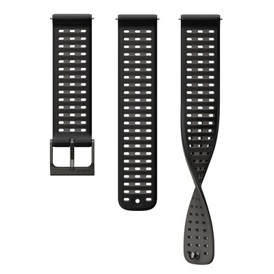 Szilikon pánt Suunto 22mm (pro Vertical 2), fekete, méret S+M