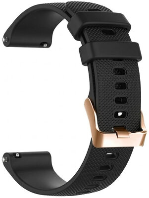 Szilikon óraszíj Ricardo Aprica 18mm, Dark Black, Quick Release