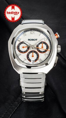 Robot Robotic One Silver 2501ST01 Automatic Chronograph (+ tartalék szíj)