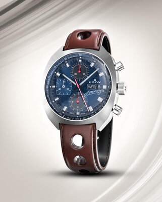 Edox Sportsman Automatic 01132-3BU-BUGN Fangio Limited Edition 115pcs (+ tartalék szíj)
