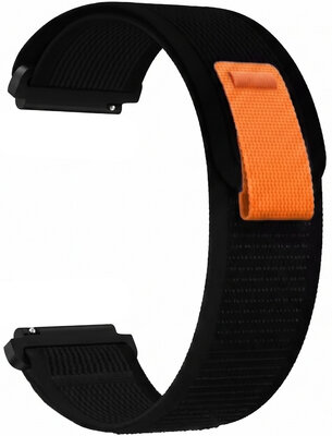 nylon óraszíj Ricardo Carezza 22mm, Black, Quick Release