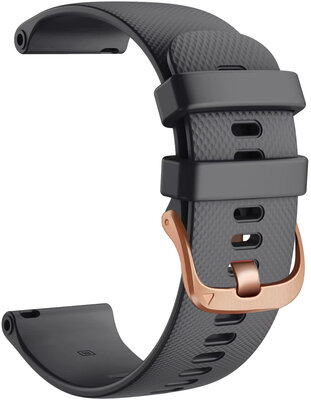 Szilikon óraszíj Ricardo Aprica 18mm, Black, Quick Release