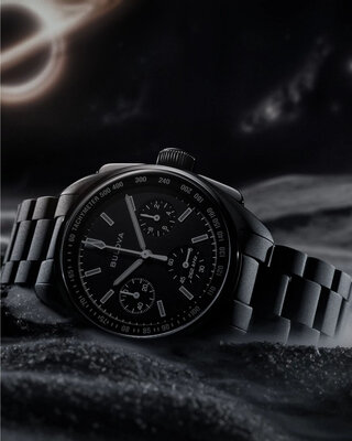 Bulova Lunar Pilot Quartz Chronograph 98A335 The Black Hole Limited Edition 6000pcs