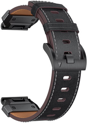 bőr óraszíj Ricardo Sappada 22mm, Black, QuickFit