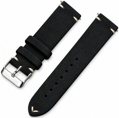 Bőr óraszíj Ricardo Alba premium, Black, Quick Release