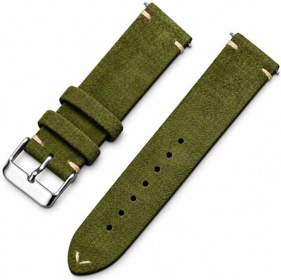 Bőr óraszíj Ricardo Alba premium, Green, Quick Release