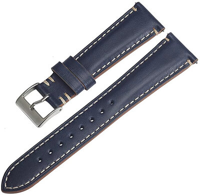 Bőr óraszíj Ricardo Aosta premium, Blue, Quick Release