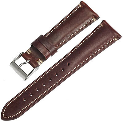 Bőr óraszíj Ricardo Aosta premium, Dark Red, Quick Release
