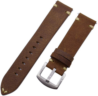 Bőrszíj Ricardo Crema premium, Brown, Quick Release