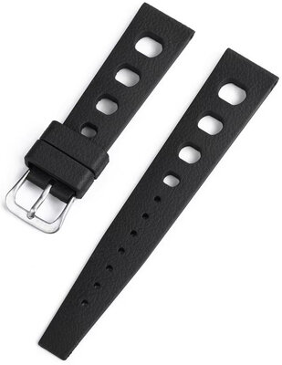 Gumiszíj Ricardo Riva premium 20mm, Black, Quick Release