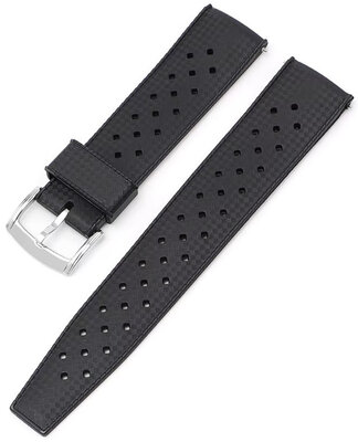 Gumiszíj Ricardo Salerno premium 20mm, Black, Quick Release