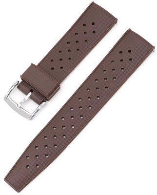Gumiszíj Ricardo Salerno premium 20mm, Brown, Quick Release