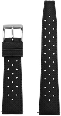 Gumiszíj Ricardo Terni premium 20mm, Black, Quick Release
