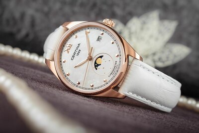 Certina DS-8 Lady Quartz COSC Chronometer Moon Phase C033.257.36.118.00