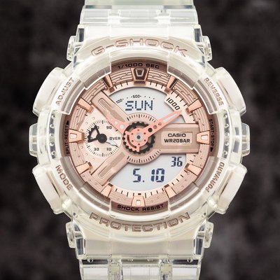 Casio G-Shock Original GMA-S110SR-7AER S Series Transparent x Pink Gold Collection
