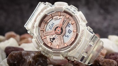 Casio G-Shock Original GMA-S110SR-7AER S Series Transparent x Pink Gold Collection