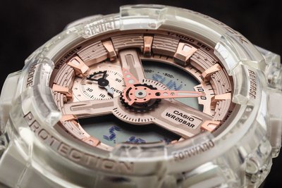 Casio G-Shock Original GMA-S110SR-7AER S Series Transparent x Pink Gold Collection