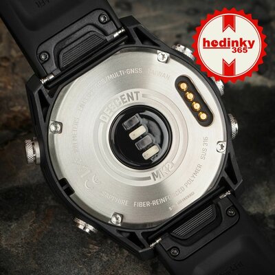Garmin Descent Mk2 Sapphire, Silver / Black band