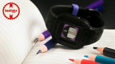 Műanyag szíj Garmin (Vívofit junior 3-hoz), fekete, Marvel, Black Panther, 010-12666-40