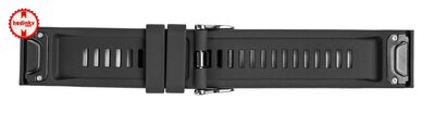 Szilikon pánt Ricardo 26mm (pro Garmin Fenix 8/7X/6X (51mm), Tactix aj.), fekete, QuickFit