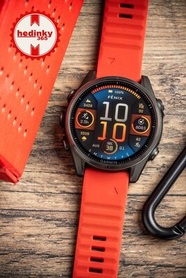 Szilikon pánt Ricardo 20mm (pro Garmin Fenix 8/7S/6S (43mm), aj.), piros, QuickFit