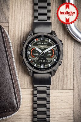 Acél karkötő Ricardo 22mm (pro Garmin Fenix 8/7/6 (47mm), Epix 2 aj.), fekete V1, QuickFit