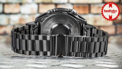 Acél karkötő Ricardo 22mm (pro Garmin Fenix 8/7/6 (47mm), Epix 2 aj.), fekete V1, QuickFit