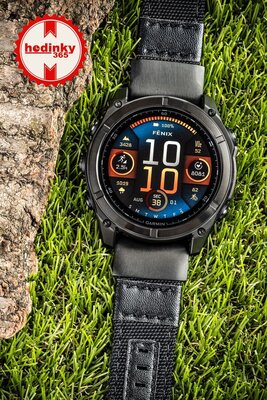 Nylon pánt Ricardo 26mm (pro Garmin Fenix 8/7X/6X (51mm), Tactix aj.), fekete, QuickFit
