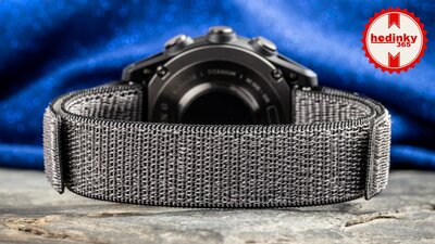 Nylon pánt Ricardo 20mm (pro Garmin Fenix 8/7S/6S (43mm), aj.), szürke, áthúzható