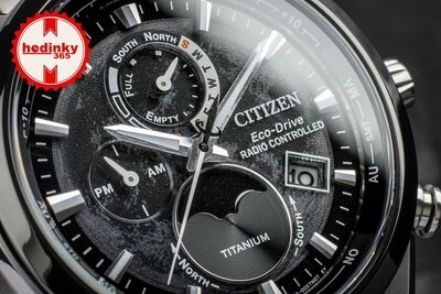 Citizen Sports Eco-Drive rádiós vezérlésű Tsuki-yomi Moonphase Super Titanium BY1018-80E