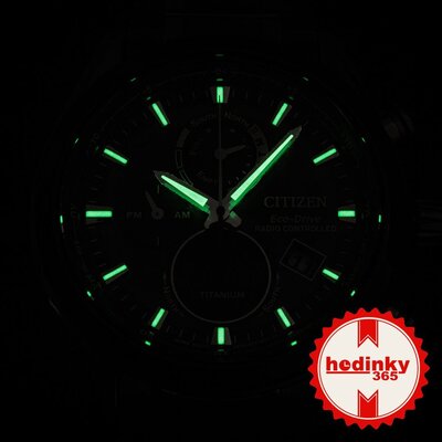 Citizen Sports Eco-Drive rádiós vezérlésű Tsuki-yomi Moonphase Super Titanium BY1018-80E