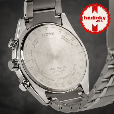 Citizen Sports Eco-Drive rádiós vezérlésű Tsuki-yomi Moonphase Super Titanium BY1018-80E