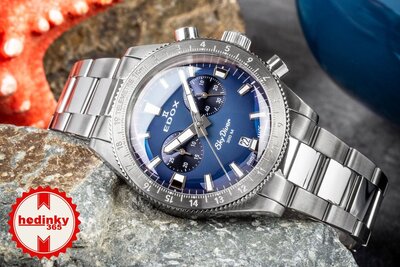 Edox SkyDiver Chronograph Quartz 10116-3-buidn Limited Edition 1000db ( + tartalék szíj )