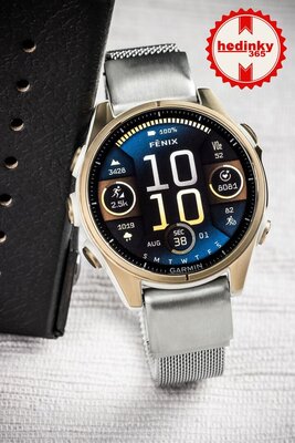 Acél szíj Ricardo 20mm (Garmin Fenix 8/7S/6S (43mm) stb.-hez), ezüst, milánói, QuickFit