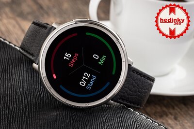 Amazfit Active 2 Premium (Round) fekete bőr (+ tartalék szíj)