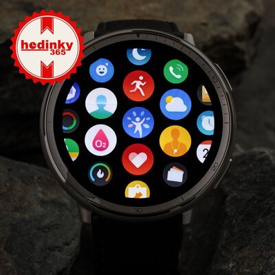 Amazfit Active 2 Premium (Round) fekete bőr (+ tartalék szíj)